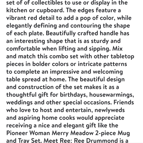 🎁 New Pioneer Woman Merry Meadow Cookie Tray and Mug Set - Picture 3 of 8